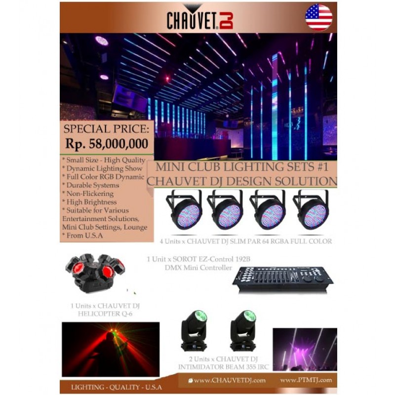 PAKET MINI CLUB LIGHTING SETS #1 - CHAUVET DJ DESIGN SOLUTION