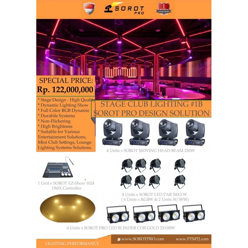 PAKET STAGE CLUB LIGHTING #1B - SOROT PRO DESIGN SOLUTION