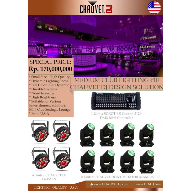 PAKET MEDIUM CLUB LIGHTING #1E - CHAUVET DJ DESIGN SOLUTION
