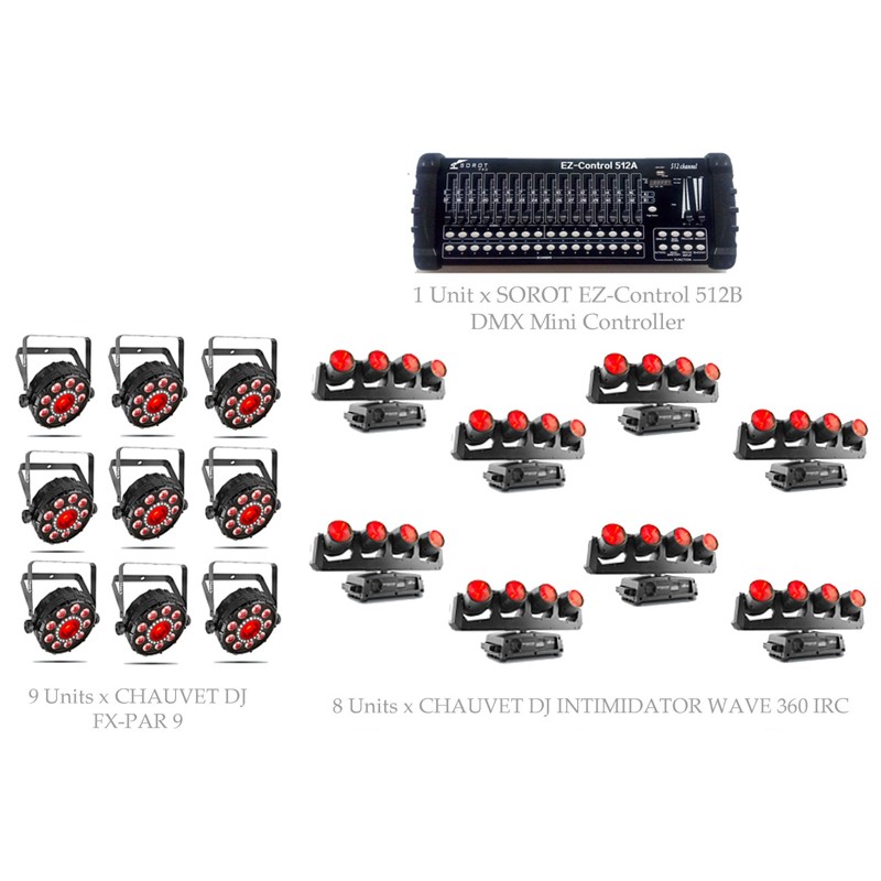 PAKET MEDIUM CLUB LIGHTING #2B - CHAUVET DJ DESIGN SOLUTION