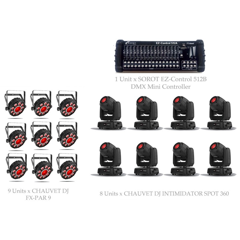 PAKET MEDIUM CLUB LIGHTING #2C - CHAUVET DJ DESIGN SOLUTION
