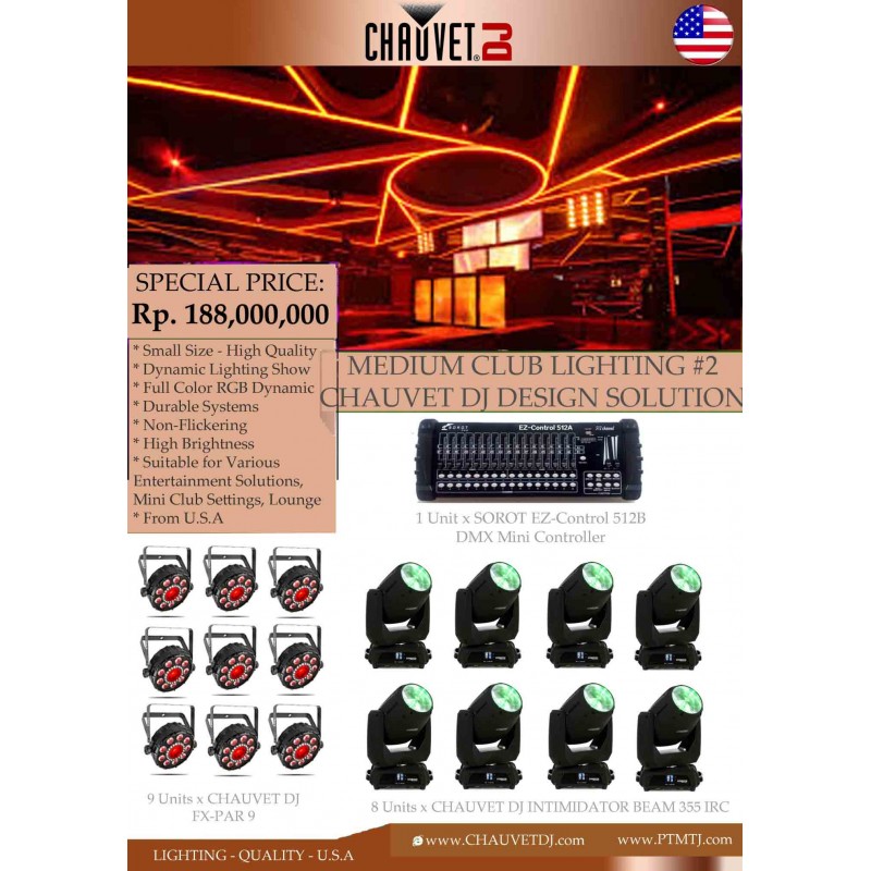 PAKET MEDIUM CLUB LIGHTING #2 - CHAUVET DJ DESIGN SOLUTION