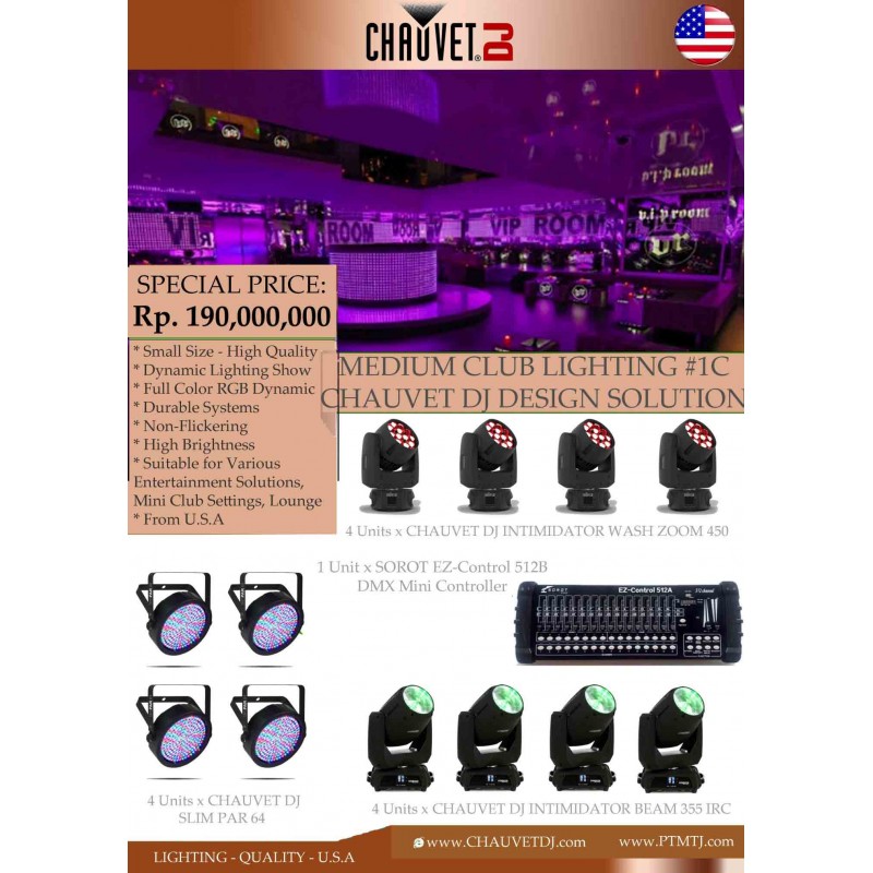 PAKET MEDIUM CLUB LIGHTING #1C - CHAUVET DJ DESIGN SOLUTION