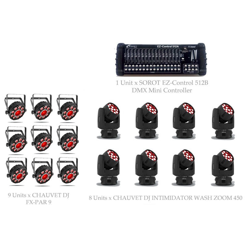 PAKET MEDIUM CLUB LIGHTING #2A - CHAUVET DJ DESIGN SOLUTION