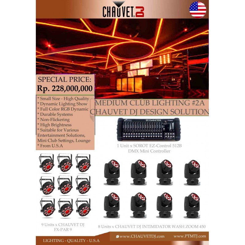 PAKET MEDIUM CLUB LIGHTING #2A - CHAUVET DJ DESIGN SOLUTION