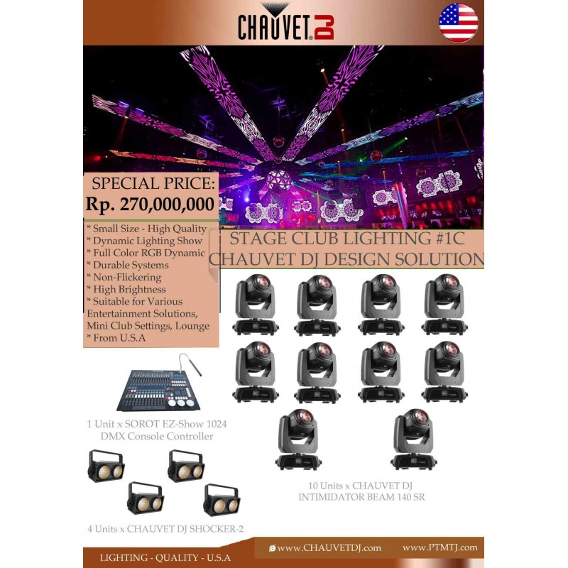 PAKET STAGE CLUB LIGHTING #1C - CHAUVET DJ DESIGN SOLUTION