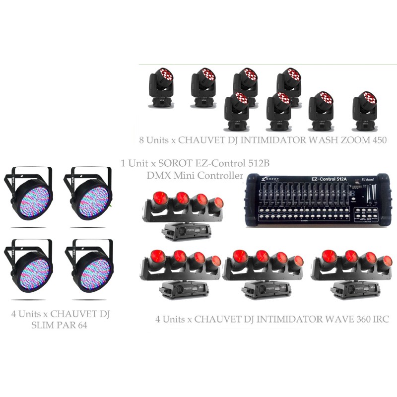 PAKET MEDIUM CLUB LIGHTING #1B - CHAUVET DJ DESIGN SOLUTION