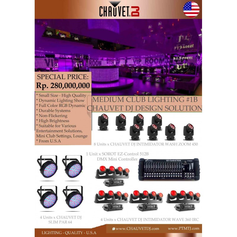 PAKET MEDIUM CLUB LIGHTING #1B - CHAUVET DJ DESIGN SOLUTION