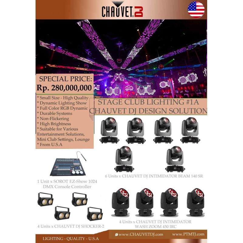 PAKET STAGE CLUB LIGHTING #1A - CHAUVET DJ DESIGN SOLUTION
