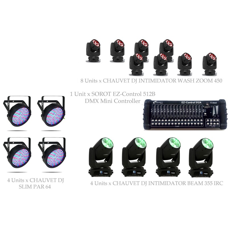 PAKET MEDIUM CLUB LIGHTING #1D - CHAUVET DJ DESIGN SOLUTION