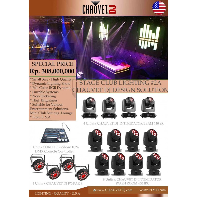 PAKET STAGE CLUB LIGHTING #2A - CHAUVET DJ DESIGN SOLUTION