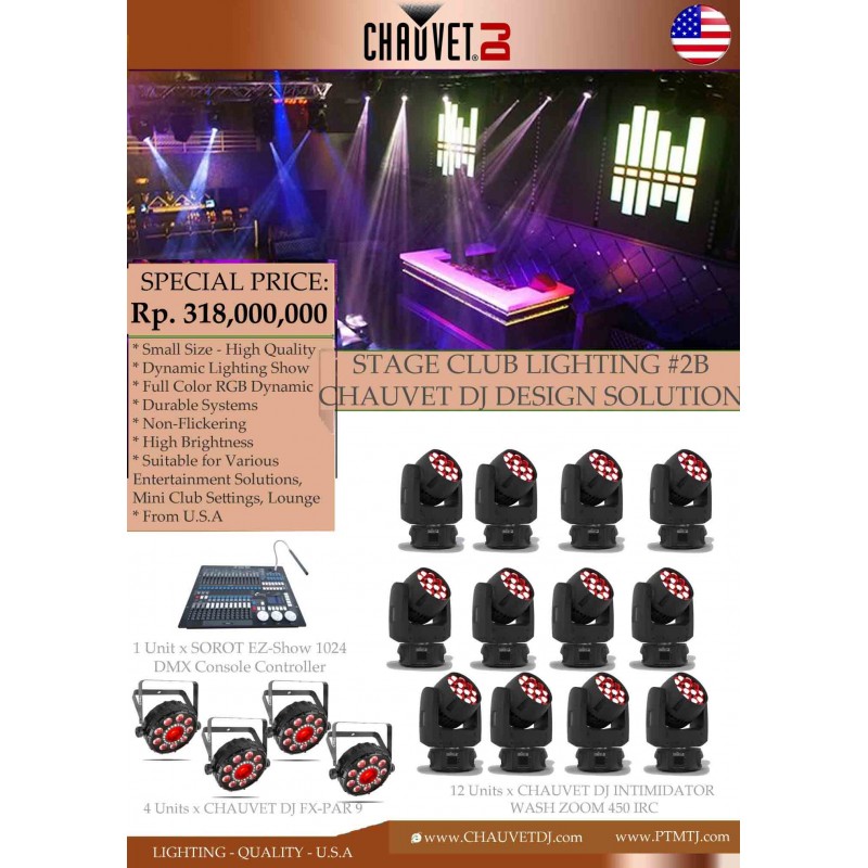 PAKET STAGE CLUB LIGHTING #2B - CHAUVET DJ DESIGN SOLUTION