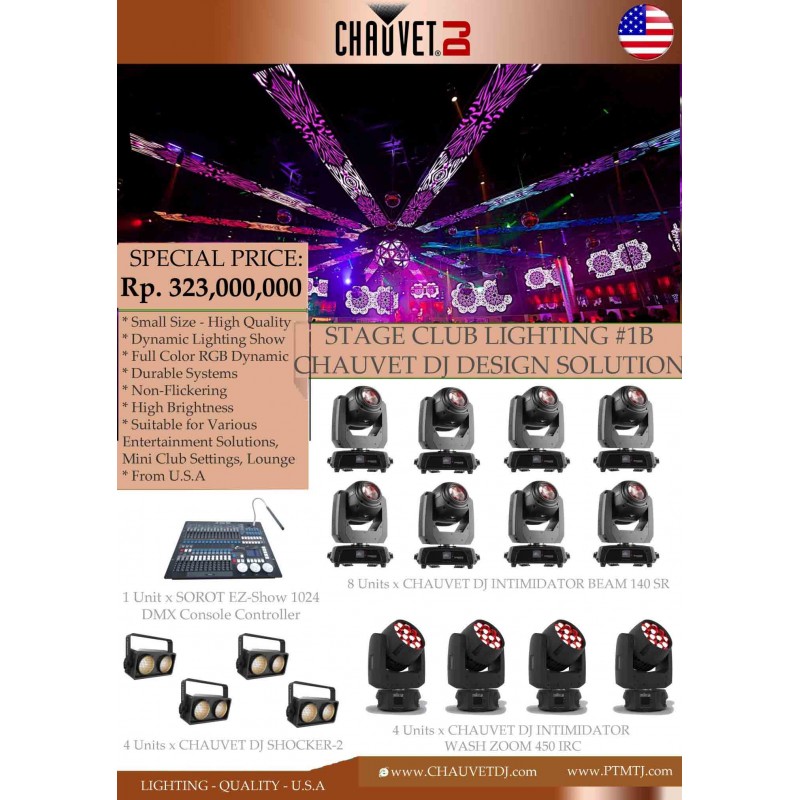 PAKET STAGE CLUB LIGHTING #1B - CHAUVET DJ DESIGN SOLUTION