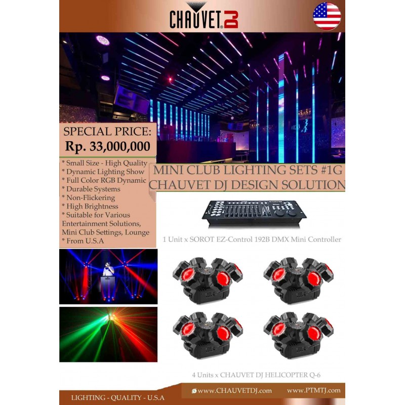 PAKET MINI CLUB LIGHTING SETS #1G - CHAUVET DJ DESIGN SOLUTION