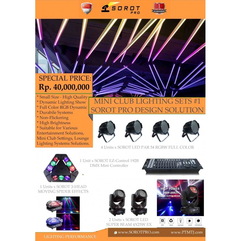 PAKET MINI CLUB LIGHTING SETS #1 - SOROT PRO DESIGN SOLUTION