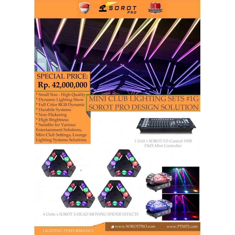 PAKET MINI CLUB LIGHTING SETS #1G - SOROT PRO DESIGN SOLUTION