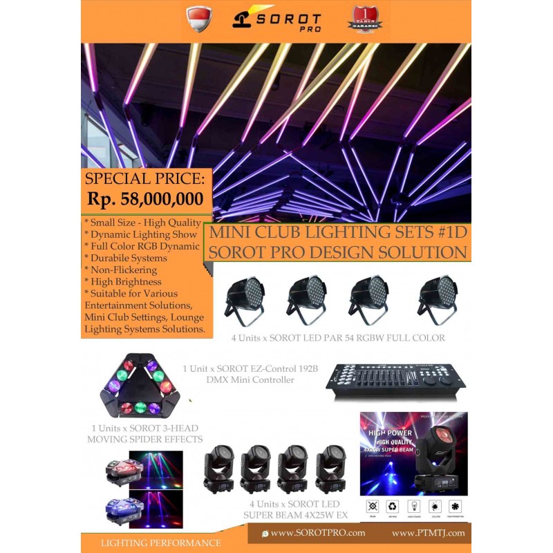 PAKET MINI CLUB LIGHTING SETS #1D - SOROT PRO DESIGN SOLUTION