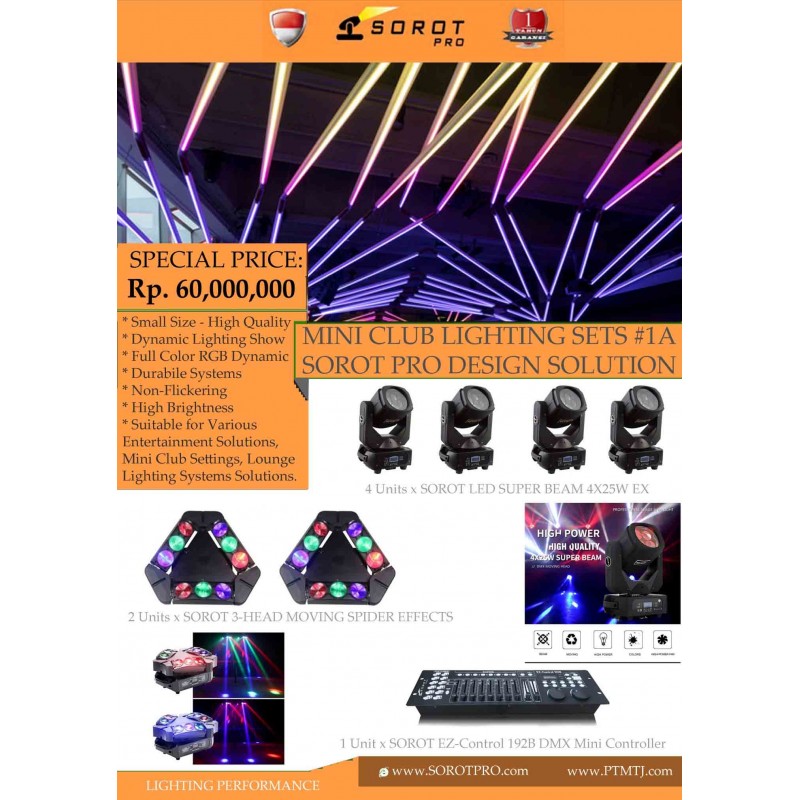 PAKET MINI CLUB LIGHTING SETS #1A - SOROT PRO DESIGN SOLUTION