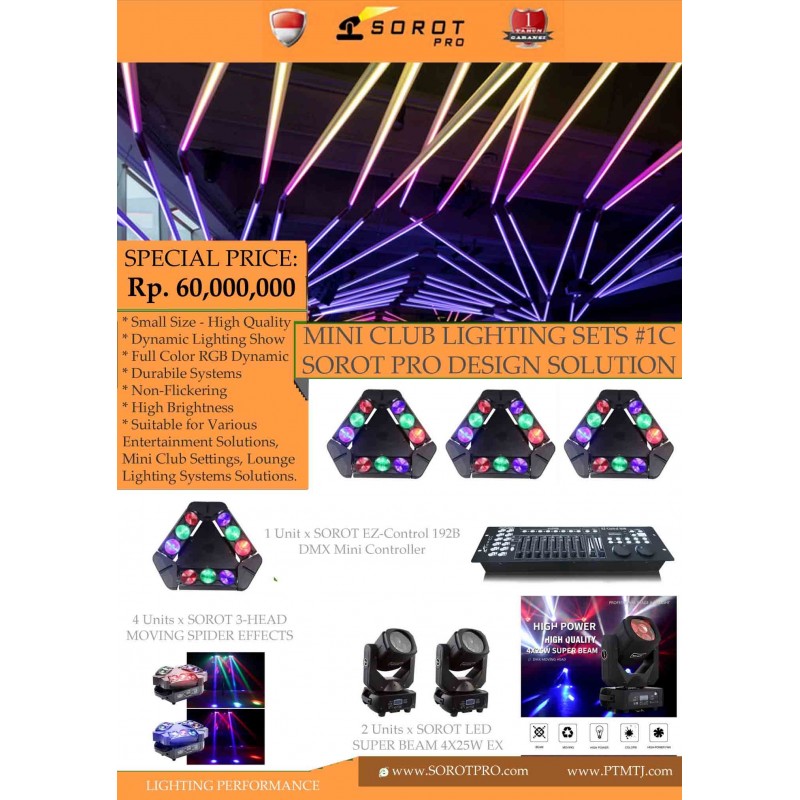 PAKET MINI CLUB LIGHTING SETS #1C - SOROT PRO DESIGN SOLUTION
