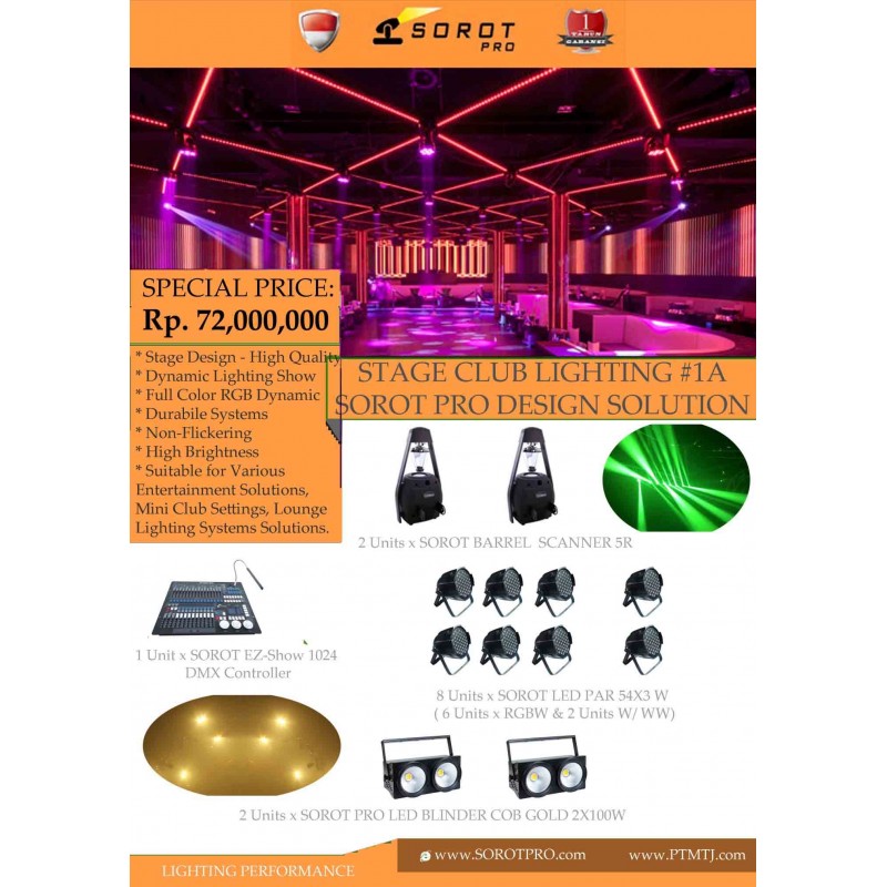 PAKET STAGE CLUB LIGHTING #1A - SOROT PRO DESIGN SOLUTION