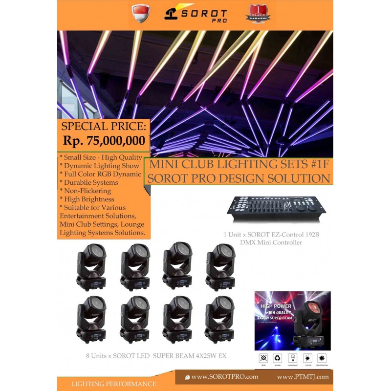 PAKET MINI CLUB LIGHTING SETS #1F - SOROT PRO DESIGN SOLUTION