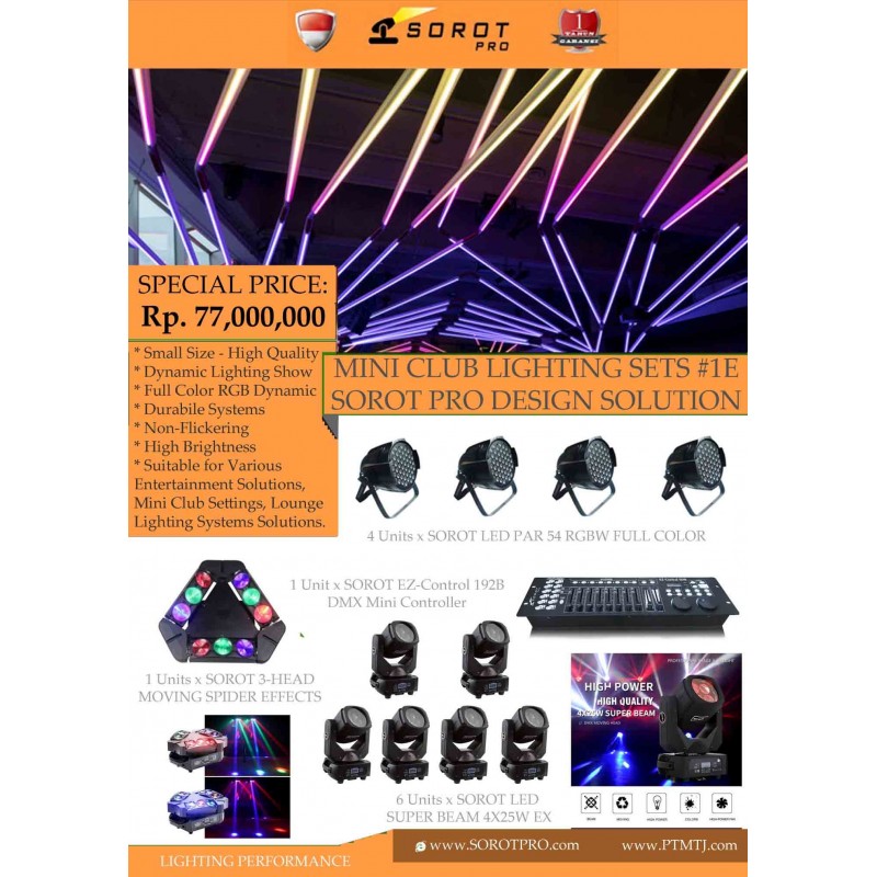 PAKET MINI CLUB LIGHTING SETS #1E - SOROT PRO DESIGN SOLUTION