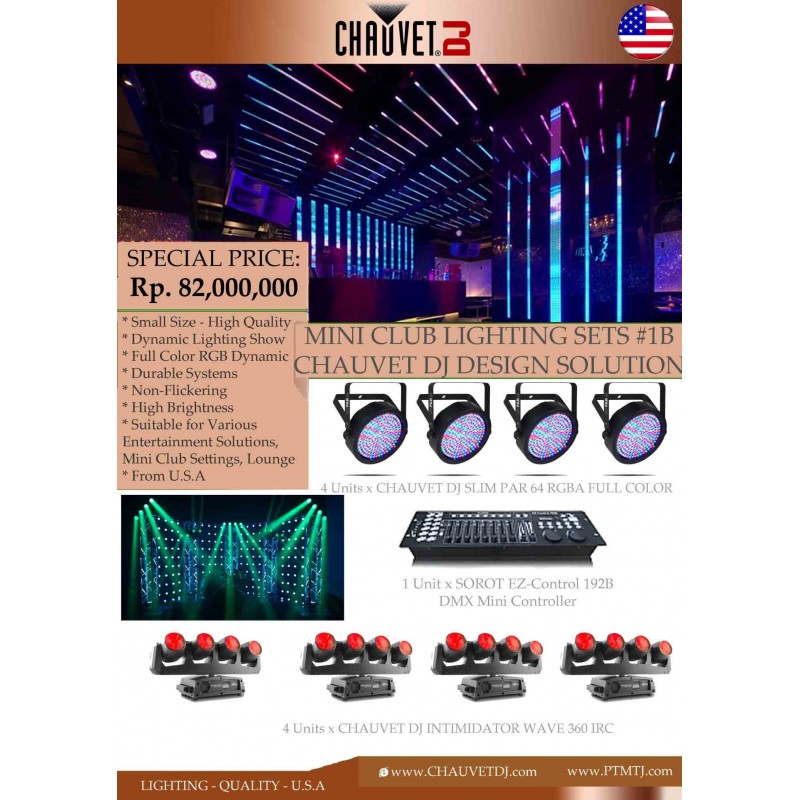 PAKET MINI CLUB LIGHTING SETS #1B - CHAUVET DJ DESIGN SOLUTION