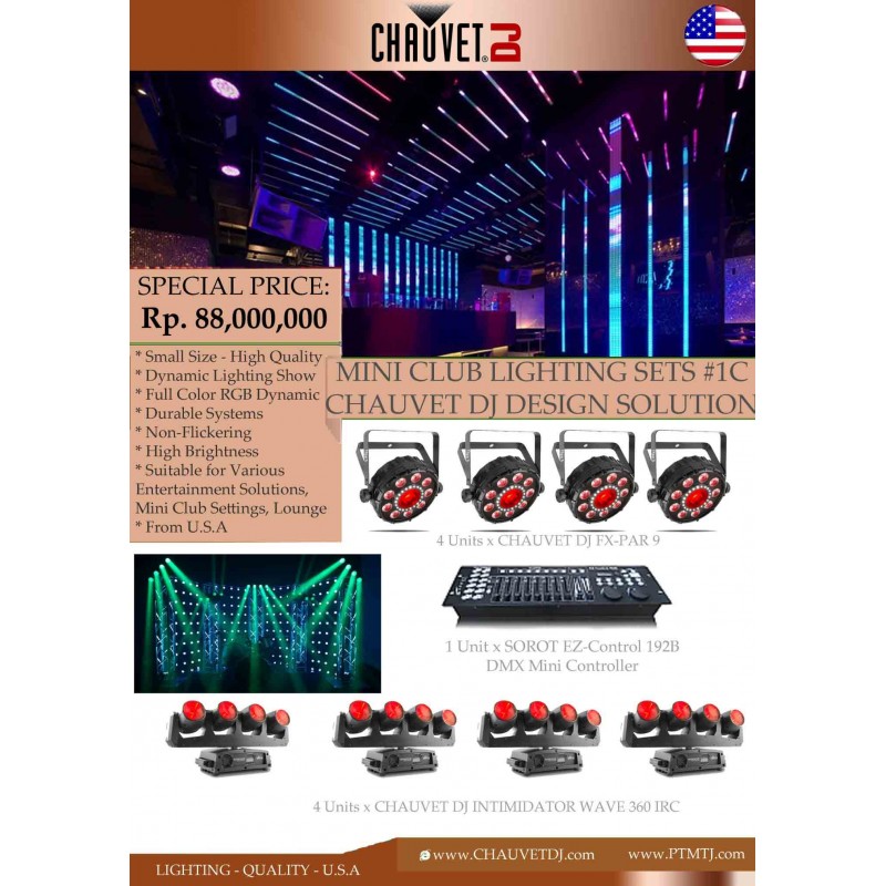 PAKET MINI CLUB LIGHTING SETS #1C - CHAUVET DJ DESIGN SOLUTION