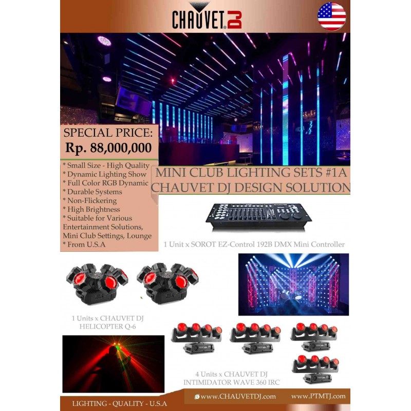 PAKET MINI CLUB LIGHTING SETS #1A - CHAUVET DJ DESIGN SOLUTION