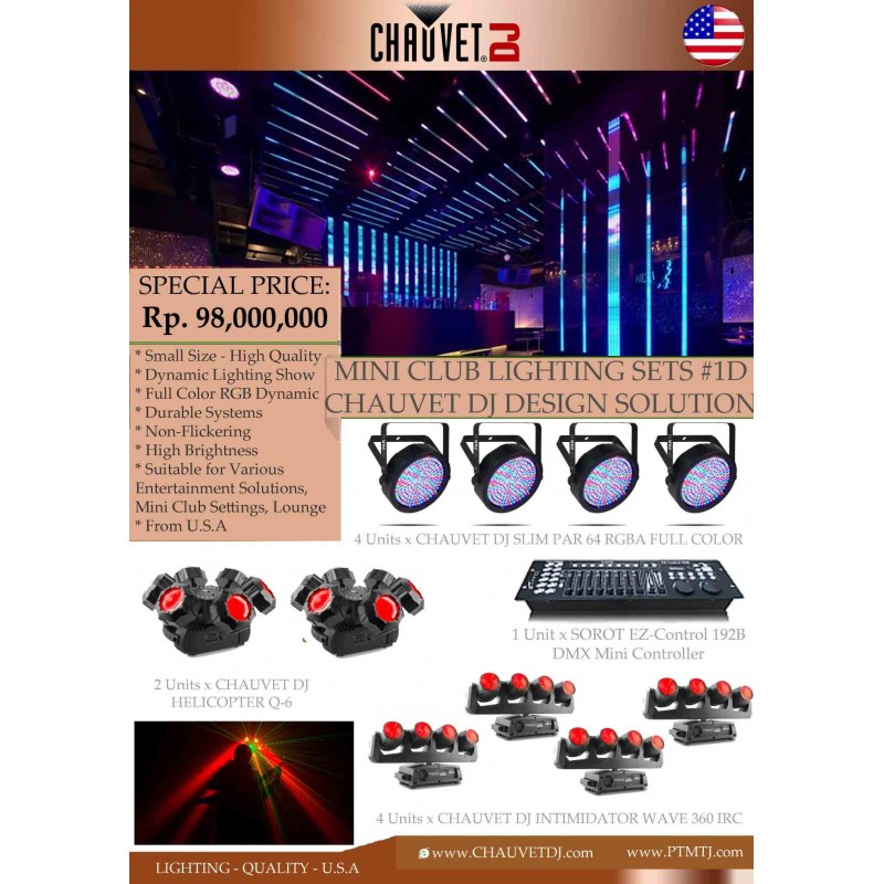 PAKET MINI CLUB LIGHTING SETS #1D - CHAUVET DJ DESIGN SOLUTION