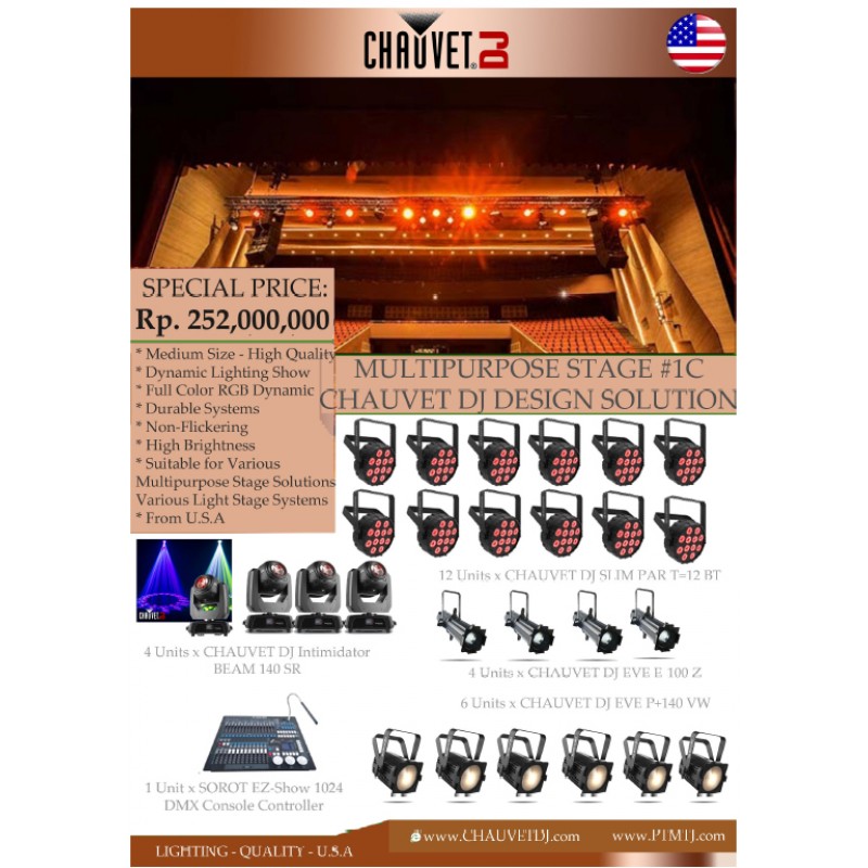 PAKET MULTIPURPOSE STAGE #1C - CHAUVET DJ DESIGN SOLUTION