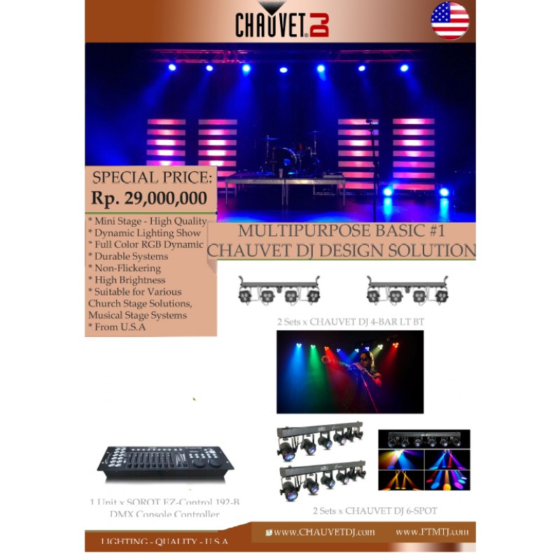 PAKET MULTIPURPOSE BASIC #1 - CHAUVET DJ DESIGN SOLUTION