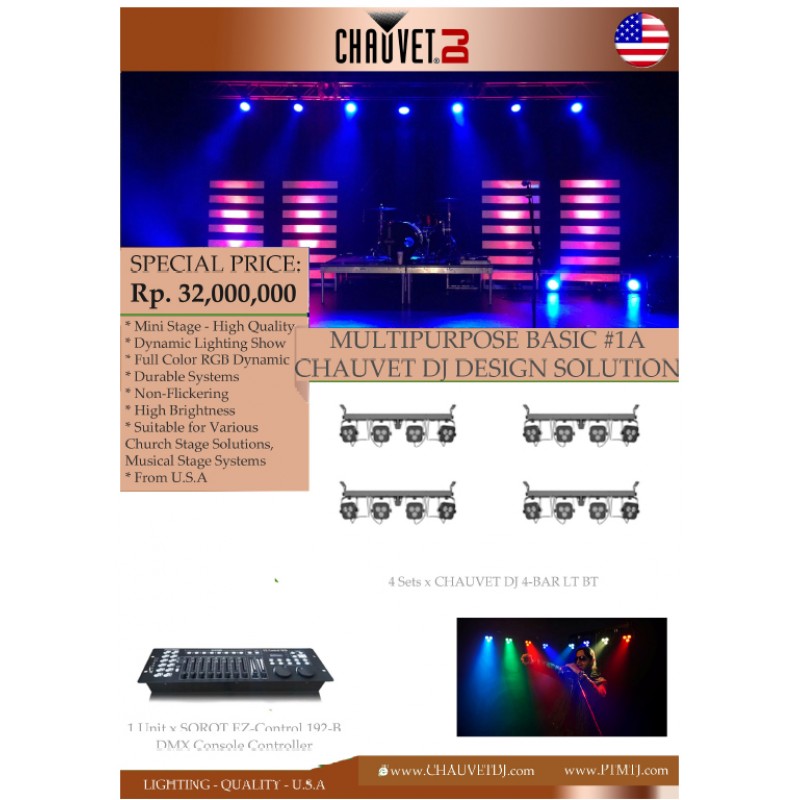 PAKET MULTIPURPOSE BASIC #1A - CHAUVET DJ DESIGN SOLUTION
