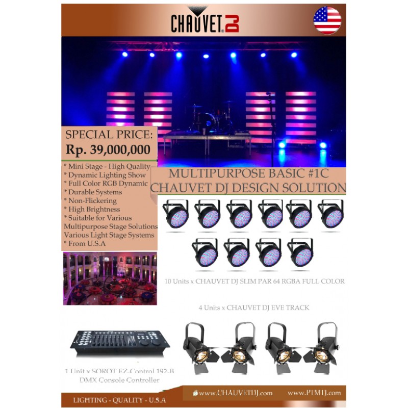 PAKET MULTIPURPOSE BASIC #1C - CHAUVET DJ DESIGN SOLUTION