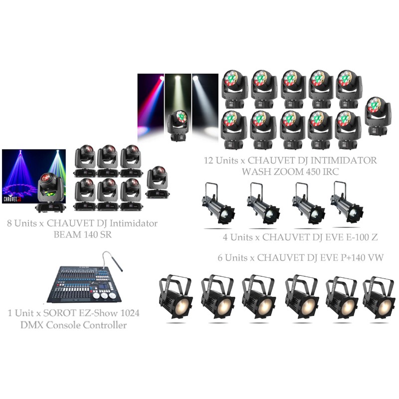 PAKET MULTIPURPOSE PREMIUM #1A - CHAUVET DJ DESIGN SOLUTION