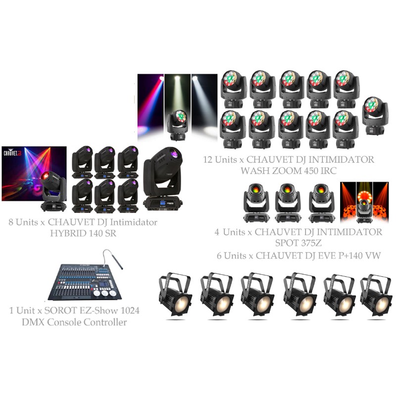PAKET MULTIPURPOSE PREMIUM #1B - CHAUVET DJ DESIGN SOLUTION