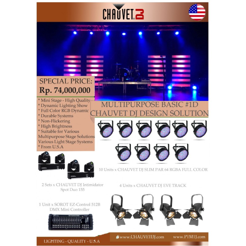 PAKET MULTIPURPOSE BASIC #1D - CHAUVET DJ DESIGN SOLUTION