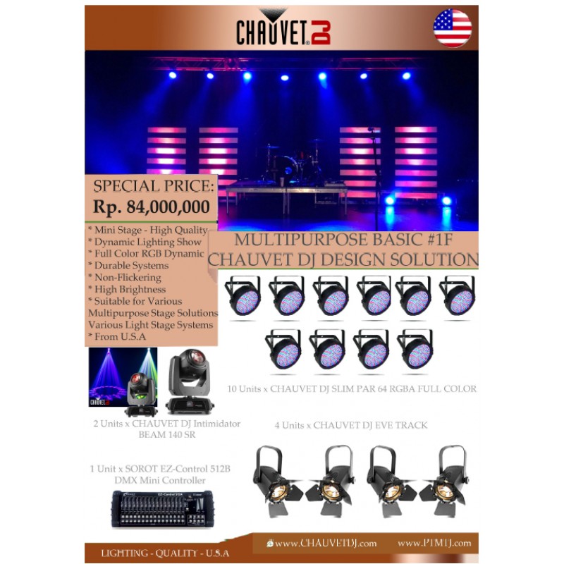 PAKET MULTIPURPOSE BASIC #1F - CHAUVET DJ DESIGN SOLUTION