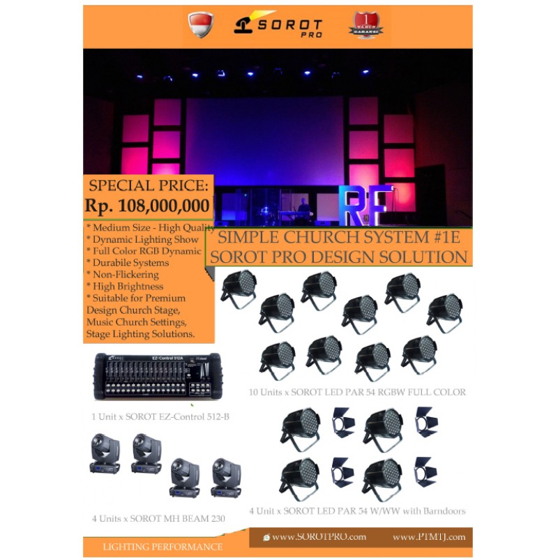 PAKET SIMPLE CHURCH SYSTEM #1E - SOROT PRO DESIGN SOLUTION