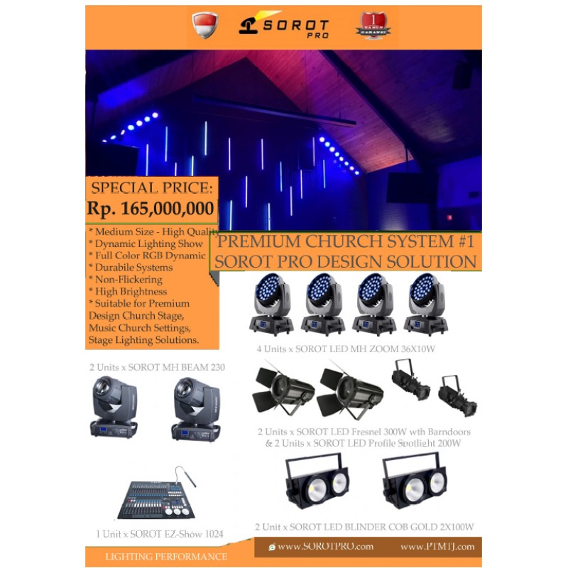 PAKET PREMIUM CHURCH SYSTEM #1 - SOROT PRO DESIGN SOLUTION