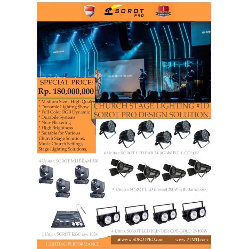 PAKET CHURCH STAGE LIGHTING #1D - SOROT PRO DESIGN...