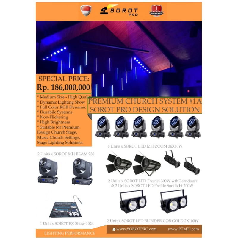 PAKET PREMIUM CHURCH SYSTEM #1A - SOROT PRO DESIGN SOLUTION
