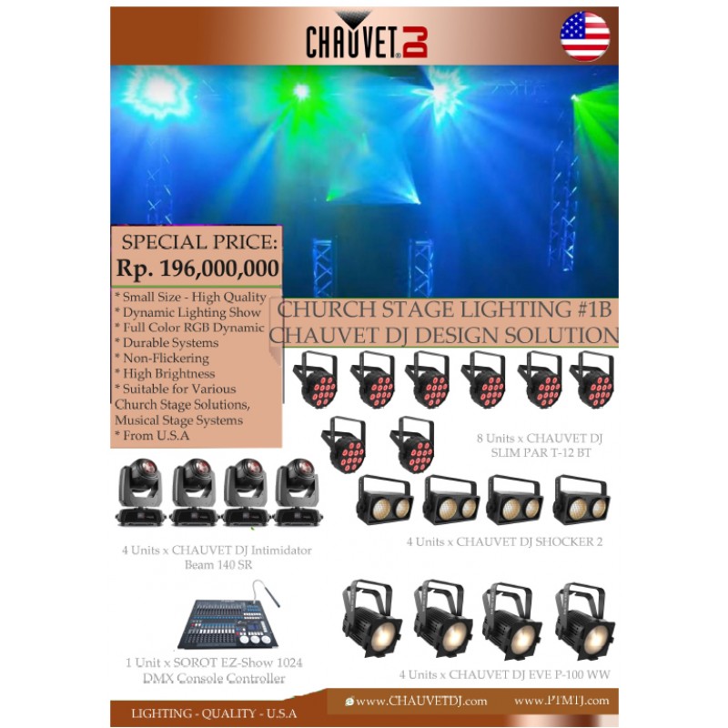 PAKET CHURCH STAGE LIGHTING #1B - CHAUVET DJ DESIGN SOLUTION