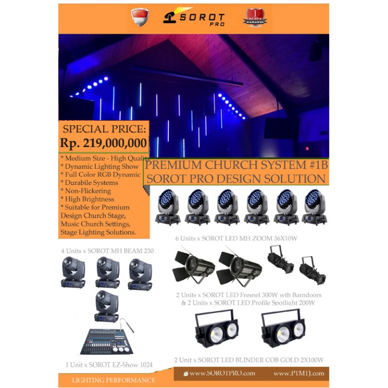 PAKET PREMIUM CHURCH SYSTEM #1B - SOROT PRO DESIGN SOLUTION