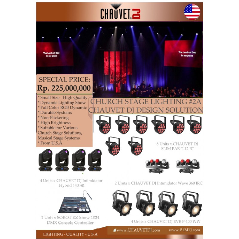PAKET CHURCH STAGE LIGHTING #2A - CHAUVET DJ DESIGN SOLUTION