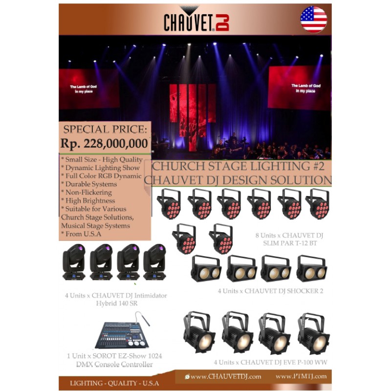 PAKET CHURCH STAGE LIGHTING #2 - CHAUVET DJ DESIGN SOLUTION