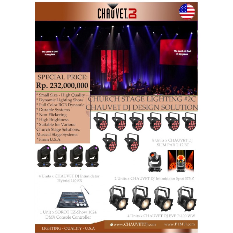 PAKET CHURCH STAGE LIGHTING #2C - CHAUVET DJ DESIGN SOLUTION