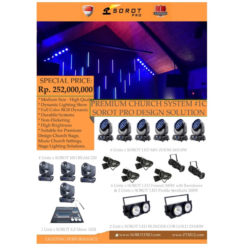 PAKET PREMIUM CHURCH SYSTEM #1C - SOROT PRO DESIGN SOLUTION
