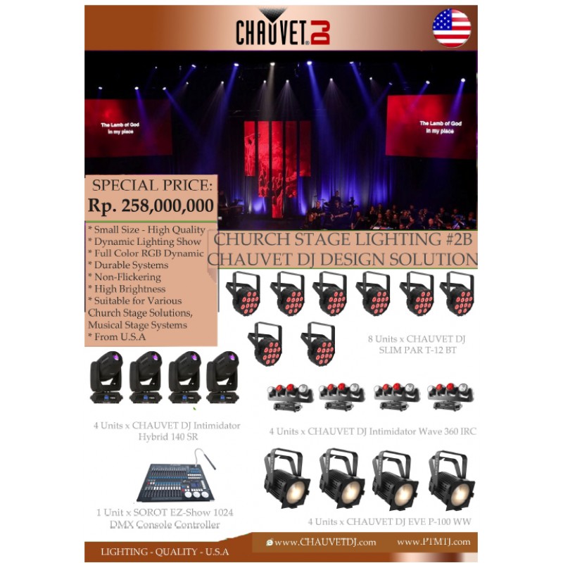 PAKET CHURCH STAGE LIGHTING #2B - CHAUVET DJ DESIGN SOLUTION