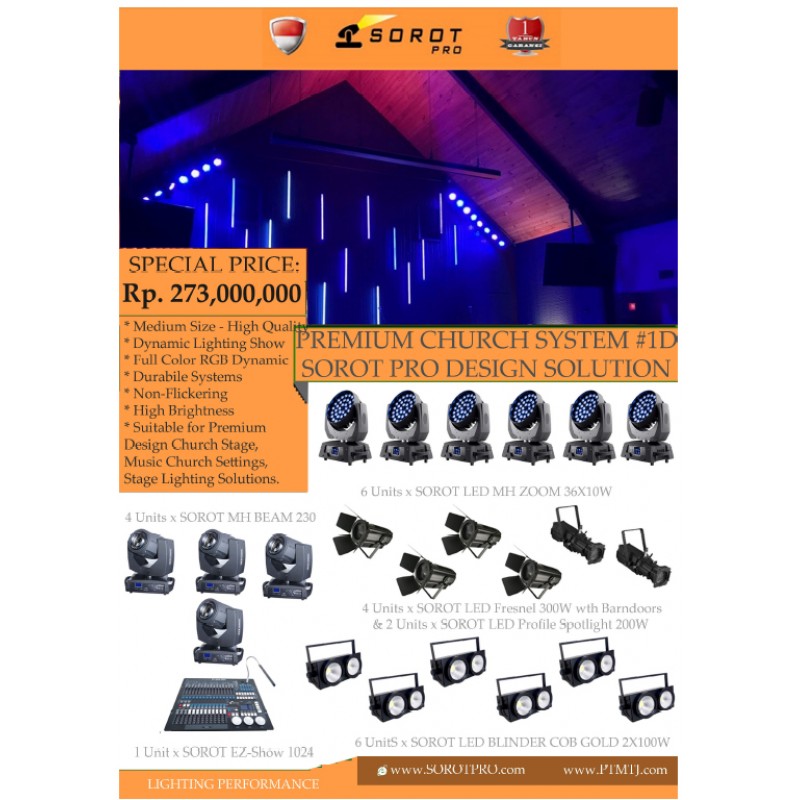 PAKET PREMIUM CHURCH SYSTEM #1D - SOROT PRO DESIGN SOLUTION